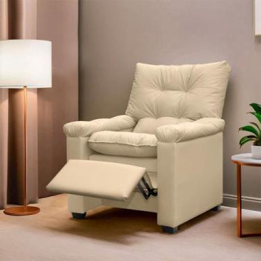 Imagem de Poltrona do Papai  material sintético Bege Areia Imperador - SOFA STOR