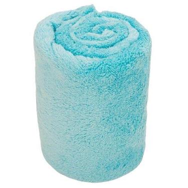 Imagem de Manta / mantinha para bebê soft bublim microfibra rolinho, AZUL