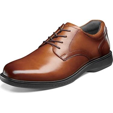 Imagem de Nunn Bush Sapato Oxford masculino Pro Plain Toe com tecnologia confortável antiderrapante Kore, Conhaque, 47