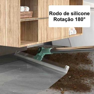 Imagem de Rodo Vassoura Raspador de Silicone Multiuso para Limpeza de Pisos e Vi