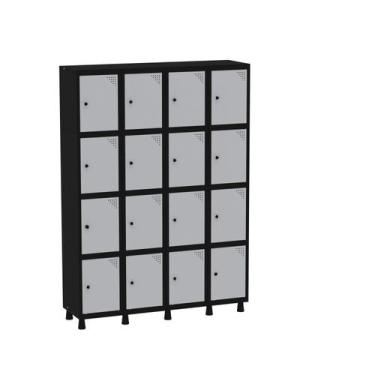 Imagem de Armário Guarda Volume Locker Roupeiro 16 Portas Aço Grp 504/16 - Pandi
