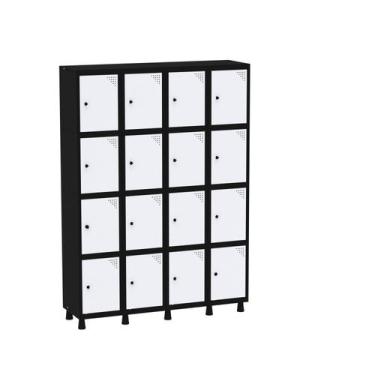 Imagem de Armário Guarda Volume Locker Roupeiro 16 Portas Aço Grp 504/16 - Pandi