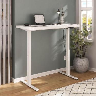 Imagem de Mesa Escrivaninha Home Office Premium com Regulagem de Altura Branco -
