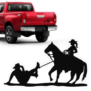 Imagem de Adesivo Cavalo Cowboy Laço Homem Casal Country Sertanejo - SPORTINOX