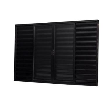 Imagem de Janela de Alumínio Veneziana 100x150cm 6 Folhas Vidro Liso Ultra Ramas