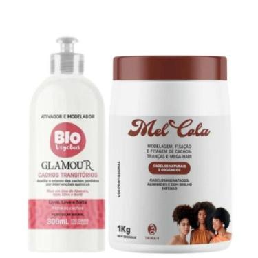 Imagem de Mel Cola 1kg + Ativador Cachos Transitórios Glamour 300ml - Trihair