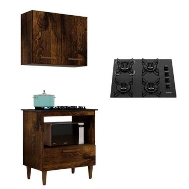 Imagem de Kit Balcão Cooktop Itatiaia 4 Bocas e Armario Aereo - KAIKI MÓVEIS, YP