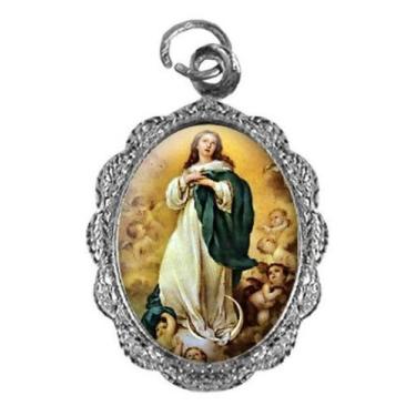 Imagem de 150 Medalhinhas de Imaculada Conceição - Mod 3 Níquel - SJO Artigos Re