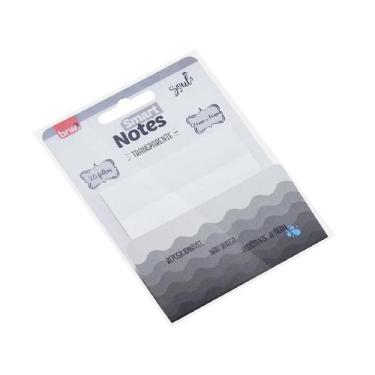 Imagem de Bloco Adesivo Notes Transparente 76x76mm 1bloco 20fls - Brw