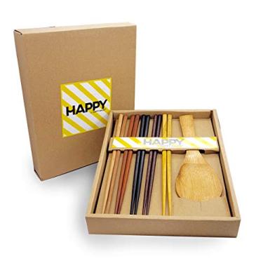 Imagem de Happy Sales HSCH70, conjunto de pauzinhos japoneses para presente com pá de arroz, várias cores