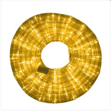 Imagem de Mangueira Iluminada 162 leds Pisca 110v 10m Tomada Decoração Natal (Branco Quente)