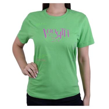 Imagem de Camiseta Feminina Voorth MC Verde Neon - 5632S-Feminino