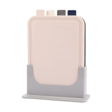 Imagem de Generic Conjunto de tábuas de corte de cozinha Tábuas de corte com suporte 4 peças Tábuas de corte de classificação de cozinha para pão, carne, frutas e