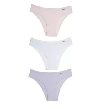 Imagem de Kit 3 Calcinhas DelRio biquini em cotton algodão conforto 51364, K3, P