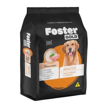 Imagem de Ração Foster Gold Frango/Arroz Raças Médias Grandes 2Kg