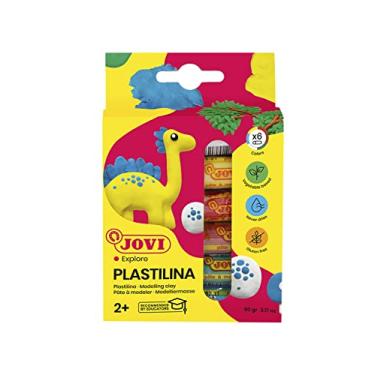 Imagem de Jovi Plastilina Reusable Non-Drying Modeling Clay; .5 oz. Rolls, Set of 6 Colors, Perfect for Arts and Crafts Projects