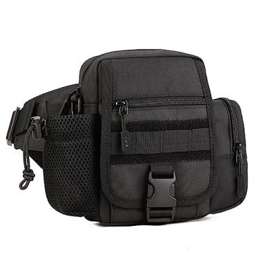 Imagem de Pochete tática de equitação, bolsa de ombro único, bolsa multiuso, Preto, [8.66 x 3.54 x 7.87] inches, Pochete tática para lazer