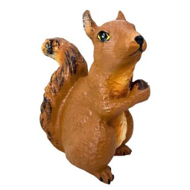 Imagem de Estátua Decorativa de jardim Esquilo Grande em Pé Resina - LZ Decoraçõ