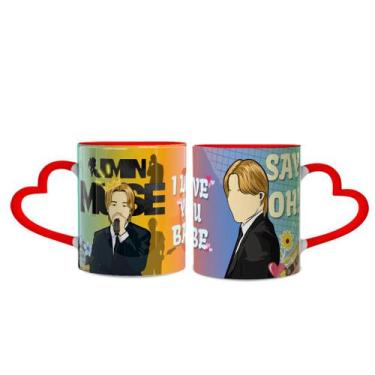 Imagem de Caneca BTS Jimin Muse Smeraldo - Lorraine Canecas, Vermelha Coração