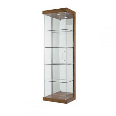 Imagem de Cristaleira em vidro 01 porta Glass - DesignerDecor, Amadeirada