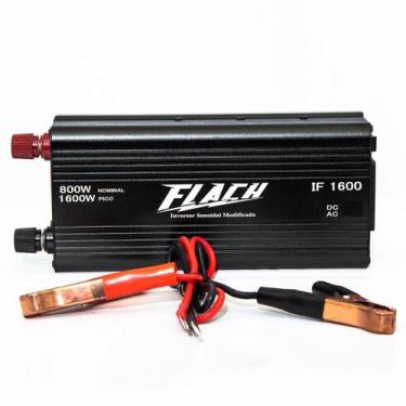 Imagem de Inversor De Energia 12/127v -1600w Pico Compacto E Eficiente - FLACH