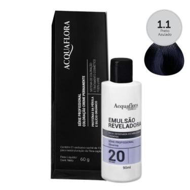 Imagem de Coloração Acquaflora 1.1 60g + Água Oxigenada 20 Volumes 90ml