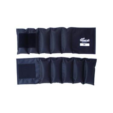 Imagem de Par de Caneleiras de Peso de 3 kg cada Peso Para Perna - Deveras, Pret