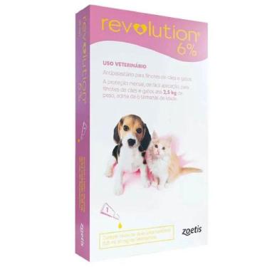 Imagem de Revolution 6% para Filhotes de Cães e Gatos de até 2,5Kg - Zoetis