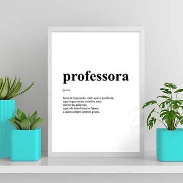 Imagem de Quadro Definição Professora 33x24cm - com vidro - Quadros On-line, Mad