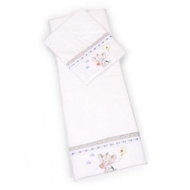 Imagem de Colchonete Colchão Carrinho Moisés bebê 2 pc Bordado 80x32 - Dolce Aff