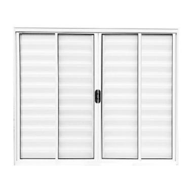 Imagem de Veneziana 100x100 6 Folhas – Alumínio Branco – Linha 18 Modular