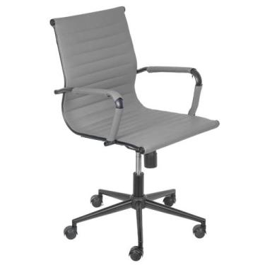 Imagem de Cadeira De Escritório Eames Esteirinha Baixa Giratória Dark - Tatu Bol