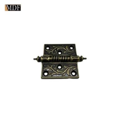 Imagem de Dobradiça Trabalhada Flor para Caixa de Madeira 4,5x3,2cm Artesanato -