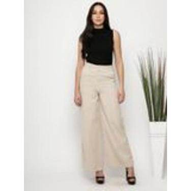 Imagem de Calça Pantalona Jeans J8406 - Doutoras Modas , Bege, G