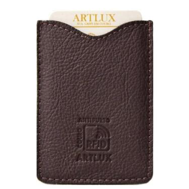 Imagem de Porta Cartão Anti Furto em Couro Artlux 5003, Cafe
