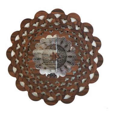 Imagem de Mandala Decorativa Ambiente Sala Quarto 65x65 38154 - CREATUS, marrom