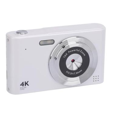 Imagem de Câmera Digital 48MP 4K, Câmera CCD retrô, Câmera Digital SLR para Fotografia, Zoom 16x, Tela IPS de 2,4, Flash Integrado, Foco Automático, Câmeras de Vídeo Vlogging para Viagens