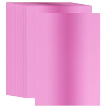 Imagem de PATIKIL Papel cartolina metálico de 21 x 28 cm, 30 peças A4 250GSM com acabamento espelhado para artesanato, decoração de casamento, convites, arte, faça você mesmo, rosa