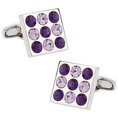 Imagem de Cuff-Daddy Abotoaduras de cristal Bingo Board Ametista