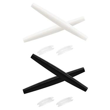 Imagem de Galvanic Kits de borracha de substituição para óculos de sol Oakley Crosshair New 2012 - branco + preto