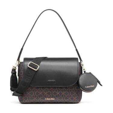 Imagem de Calvin Klein Bolsa tiracolo Millie 2 em 1 com aba, marrom/cáqui/preto, One Size