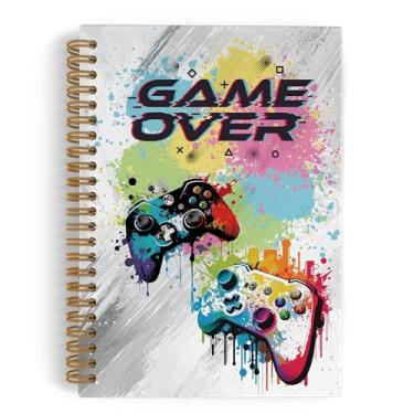 Imagem de QLMX Caderno gamer sobre espiral, diário de jogos infantis, presentes de jogos para meninos gamers, cadernos de jogos para trabalho escolar, material de escritório para jogos infantis, presentes para