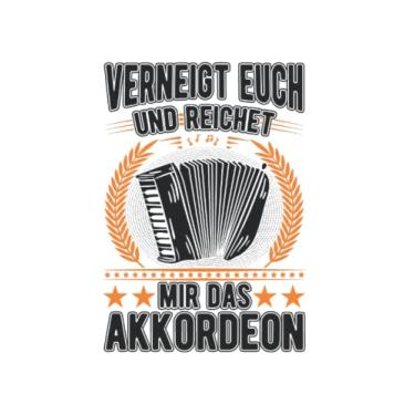 Imagem de Akkordeon Notizbuch: Verneigt Euch Und Reichet Mir Das Akkordeon / 6X9 Zoll / 120 Linierte Seiten