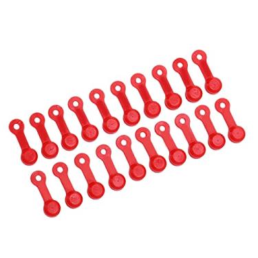 Imagem de Zerk Tampa de Encaixe Durável, Tampas de Graxa para Carro e Motocicleta, Tampa de Parafuso Sangrador de Freio de Silicone, Pacote Com 20 (Vermelho)