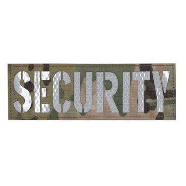 Imagem de uuKen Patch de segurança com corte a laser refletivo para coletes, jaquetas, bolsas, mochilas, chapéus com gancho e laço (camuflagem RL, M 15 x 5 cm)
