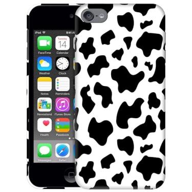 Imagem de Generic Capas SM Capa para iPod Touch 7, Capa para iPod Touch 6, Capa para iPod Touch 5 - Design de impressão de pele de vaca impressa em 3D Capa de plástico rígido para iPod Touch 7/6 / 5.