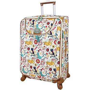 Imagem de Lily Bloom Bagagem 61 cm Design expansível Estampa Suitcase com rodas giratórias para mulheres, Furry Friends, 24in