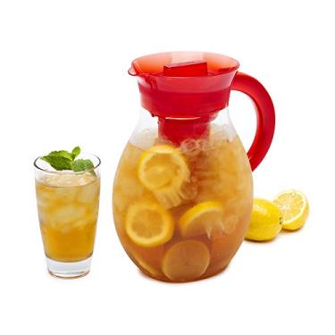 Imagem de Primula Infusão The Big Ice Tea Maker para cafeteira, grande capacidade, jarra para bebidas, 3,8 litros, vermelha