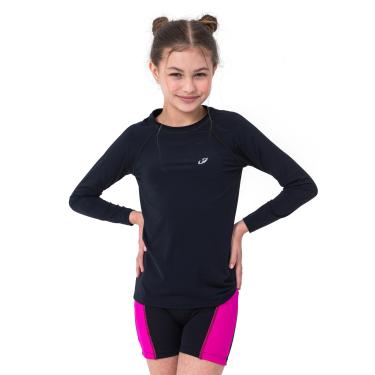 Imagem de Camiseta Manga Longa Com Proteção UV 50+, Hammerhead, Infantil, Preto, Tam. 14