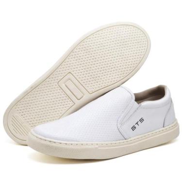 Imagem de Tênis Slip On GTS Masculino em Couro, Branco, 38